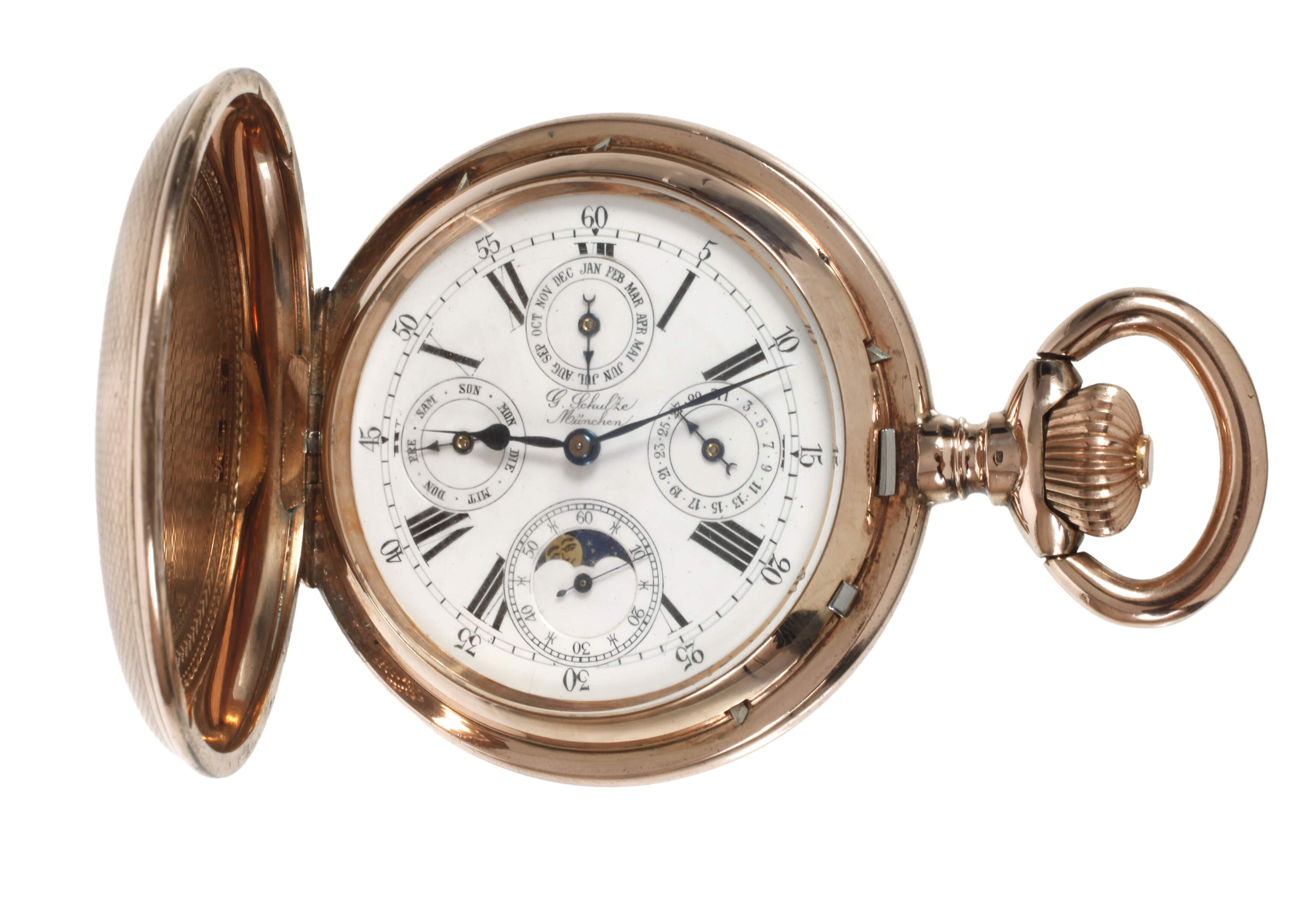 Ankerchronometer mit Vollkalender Schulze München