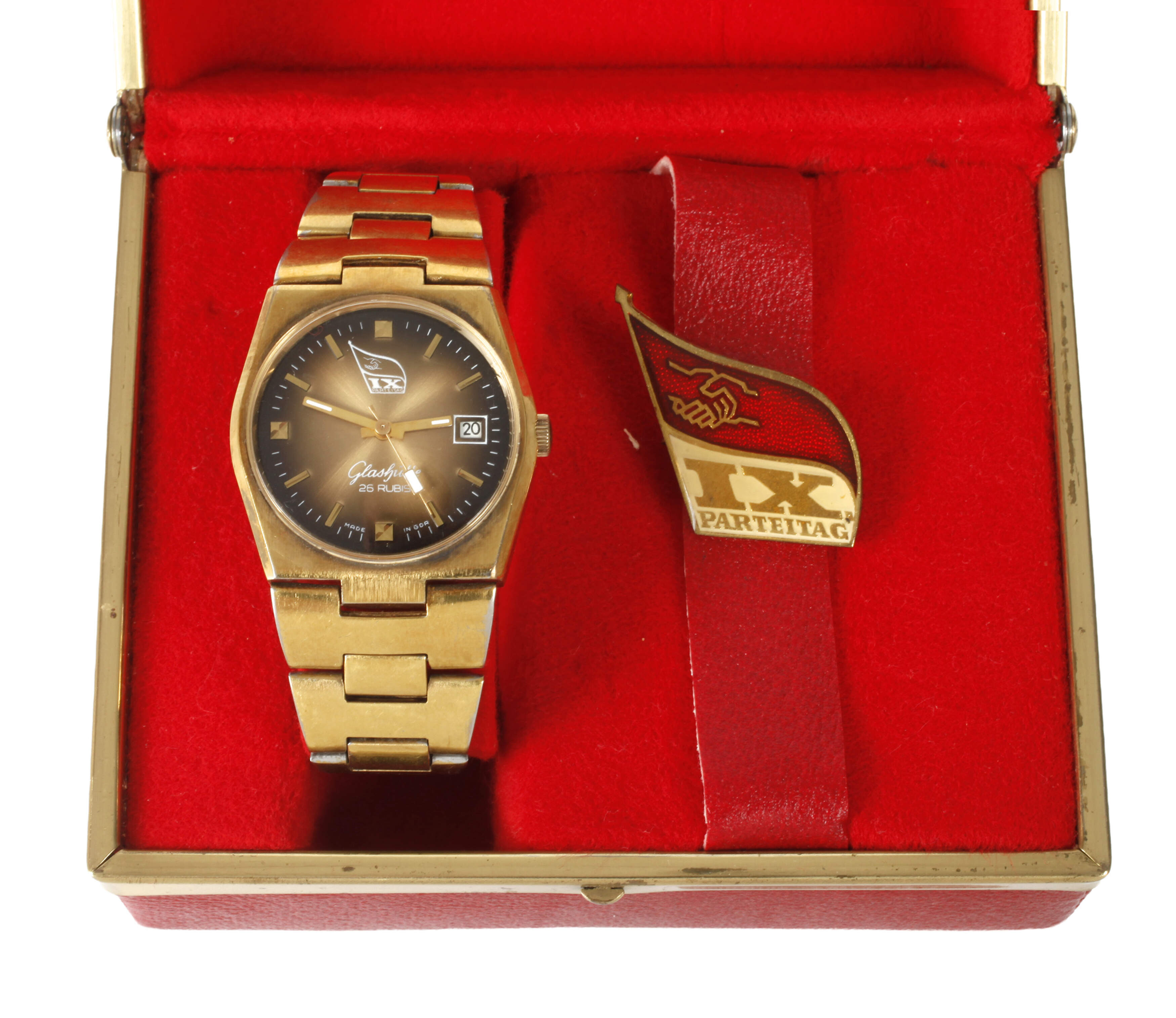 Glashütte Präsentuhr zum IX. Parteitag der SED