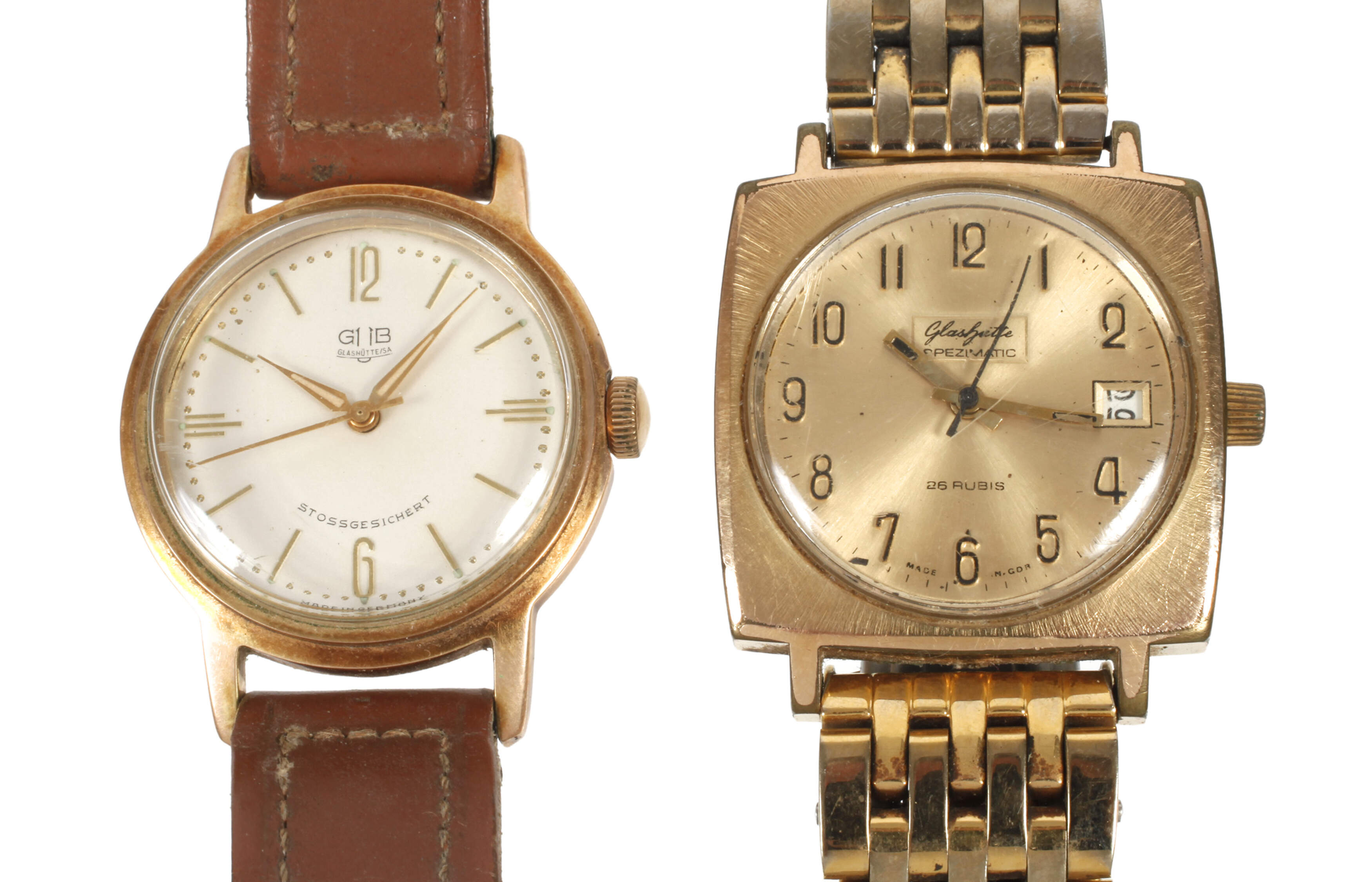 Zwei Armbanduhren Glashütte