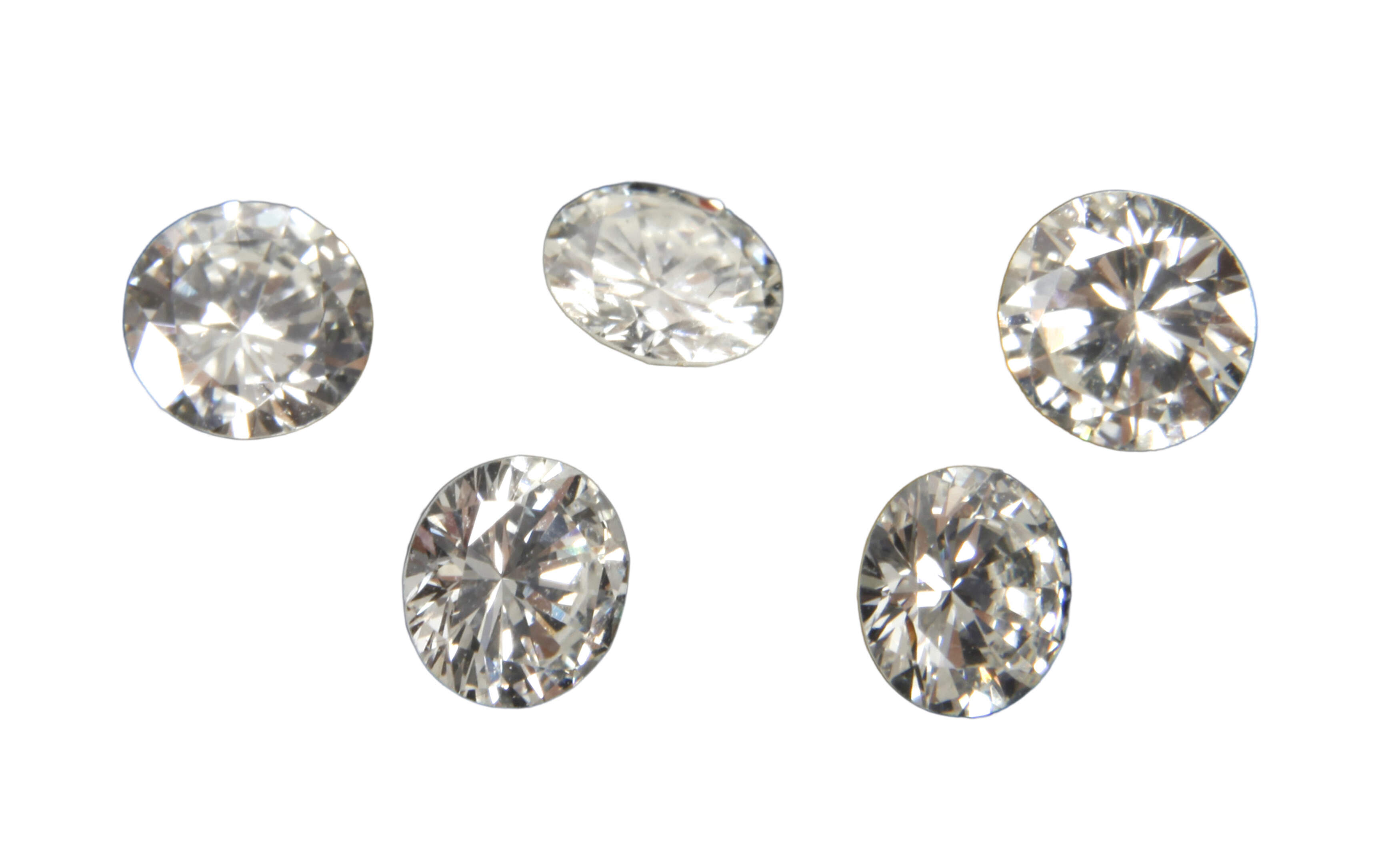 Fünf Brillanten, gesamt 0,99 ct