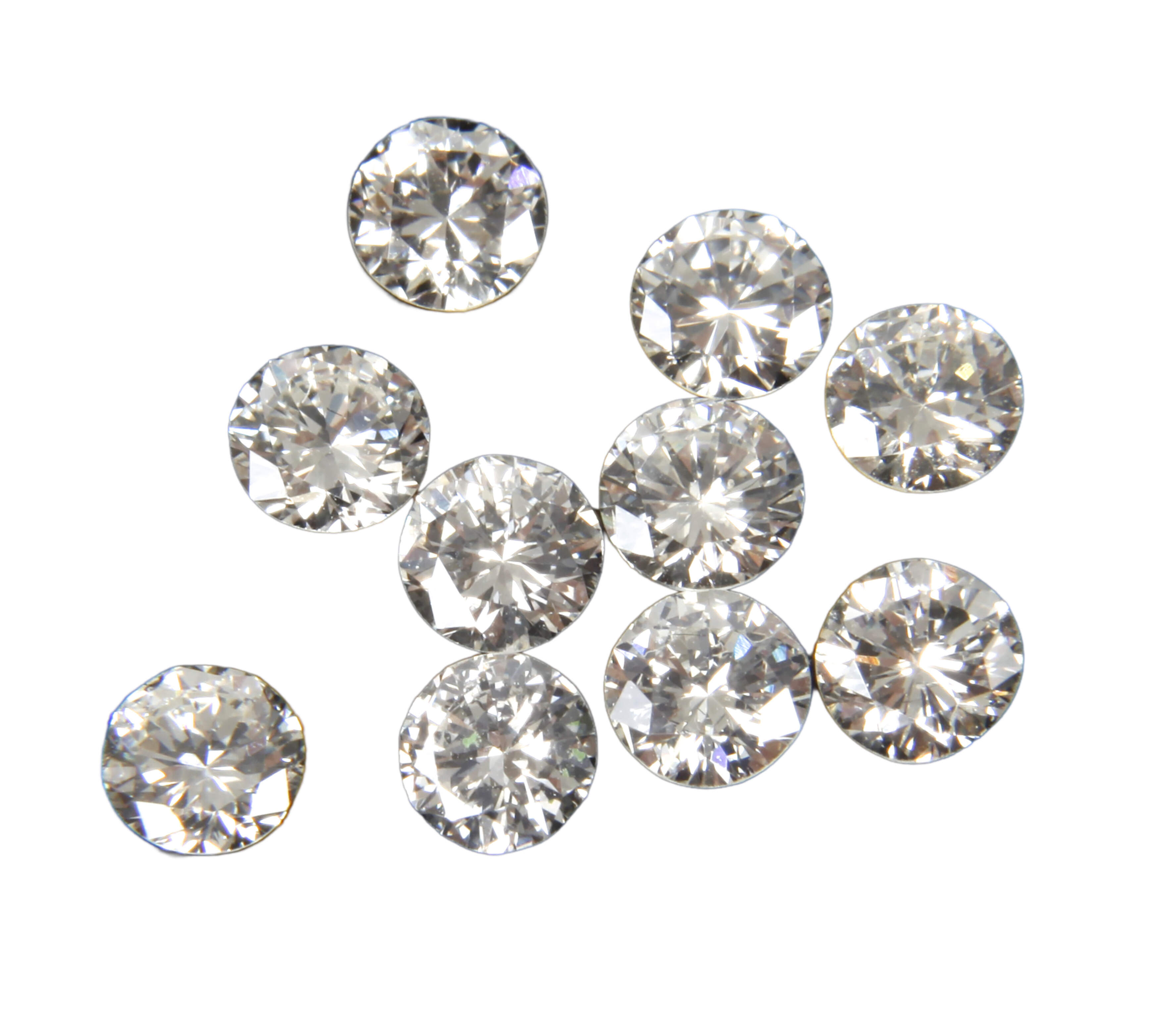 Zehn Brillanten, gesamt 0,97 ct