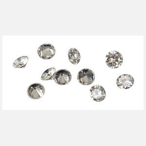 Zehn Brillanten, gesamt 1,0 ct