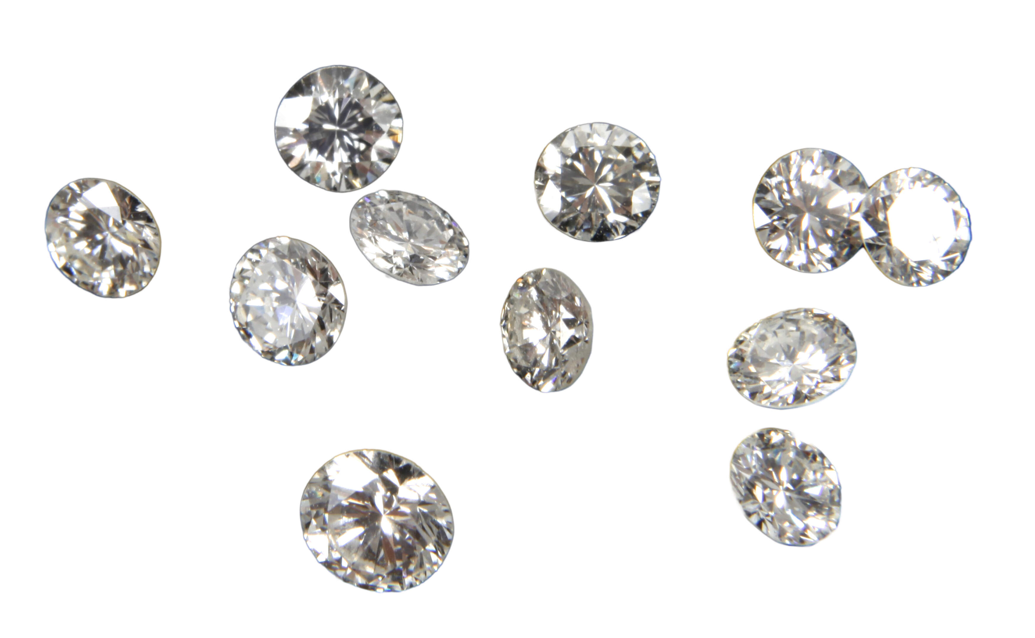 Elf Brillanten, gesamt 0,98 ct