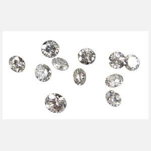 Elf Brillanten, gesamt 0,98 ct