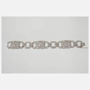 Diamantarmband Platin Art déco