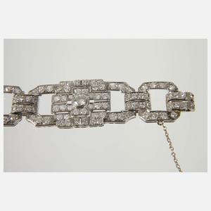 Diamantarmband Platin Art déco