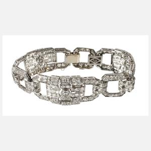 Diamantarmband Platin Art déco