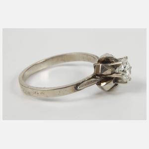 Solitärring mit Brillant von ca. 0,5 ct