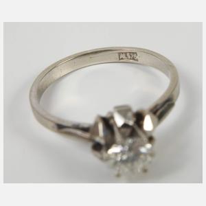 Solitärring mit Brillant von ca. 0,5 ct