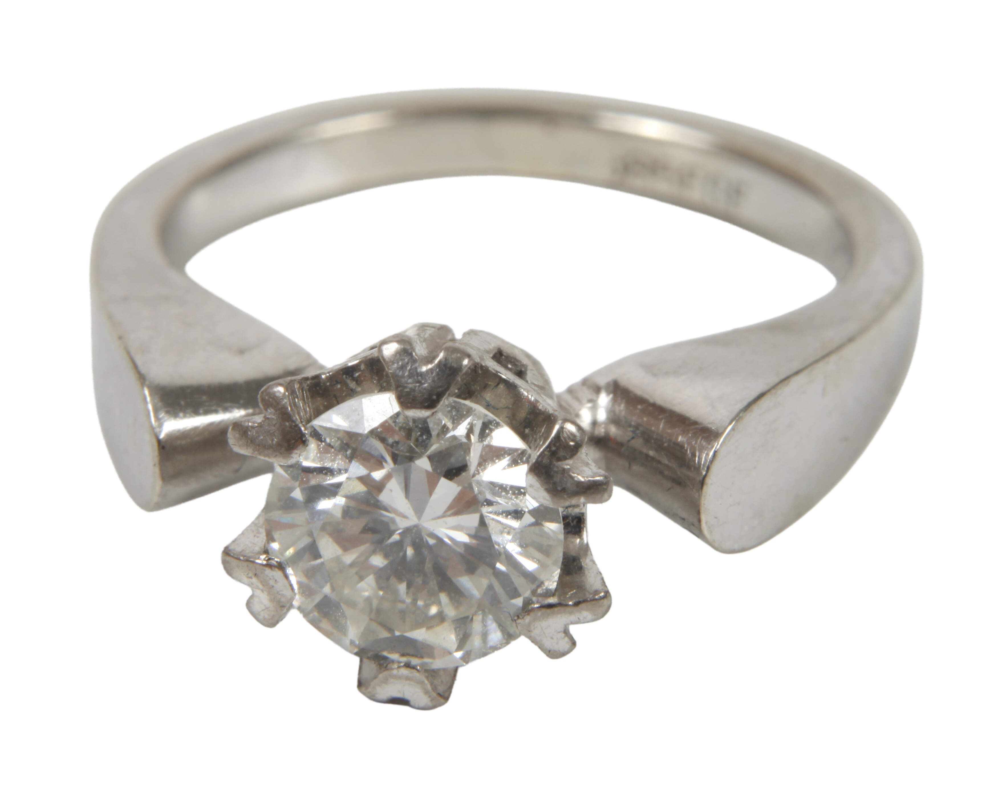 Damenring mit Brillant von ca. 1,05 ct