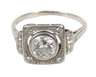 Platinring mit Brillant von ca. 1,1 ct