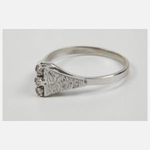 Damenring mit Diamanten