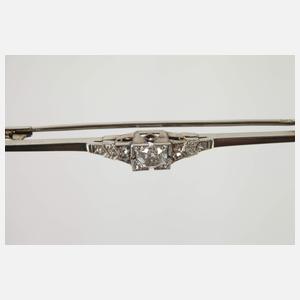 Stabbrosche mit Diamanten Art déco