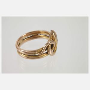 Schlangenring mit Diamant