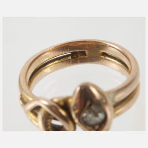 Schlangenring mit Diamant