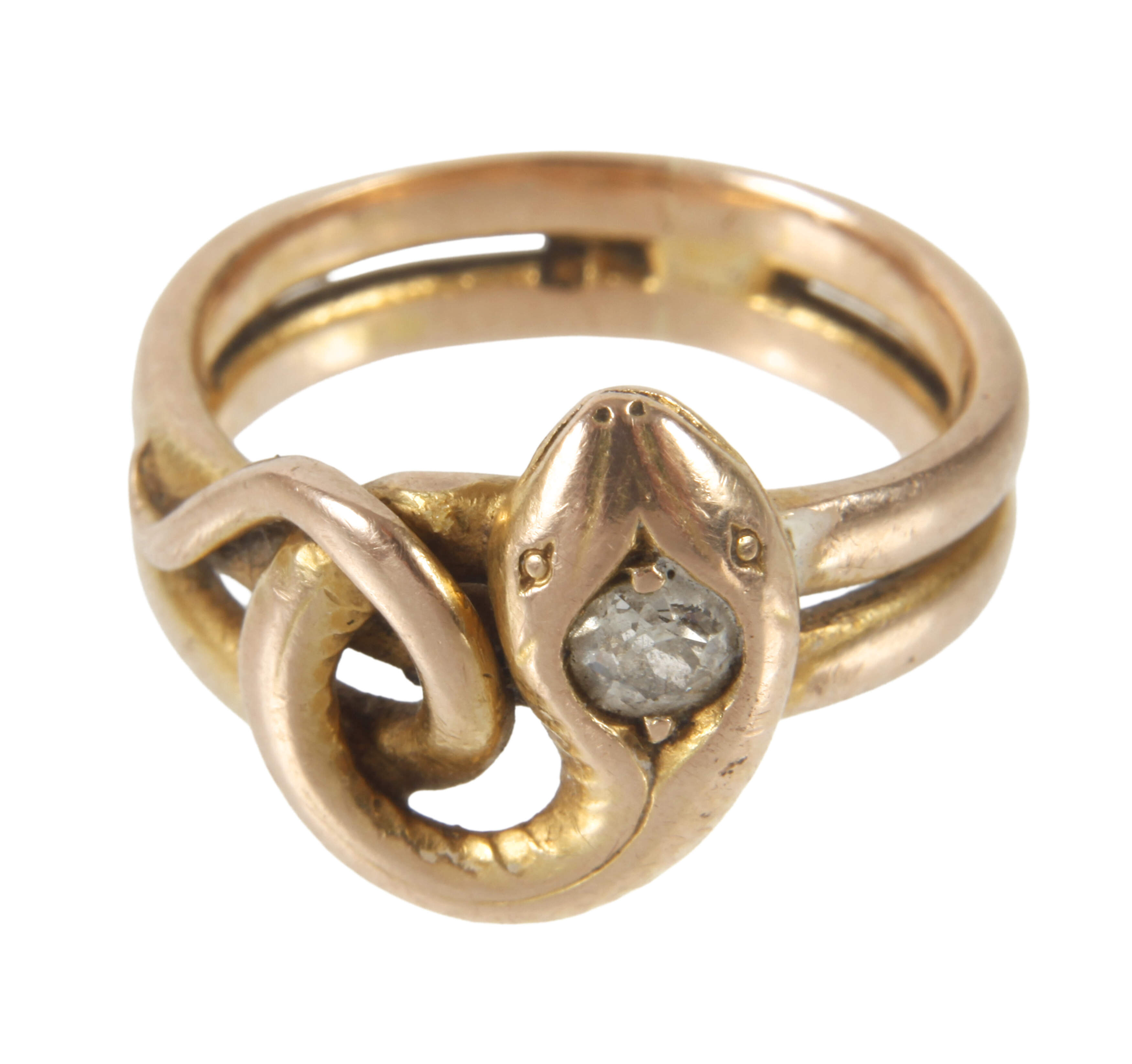 Schlangenring mit Diamant