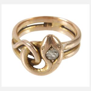 Schlangenring mit Diamant