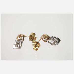 Paar Ohrstecker mit Diamanten