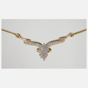 Collier mit Brillantbesatz