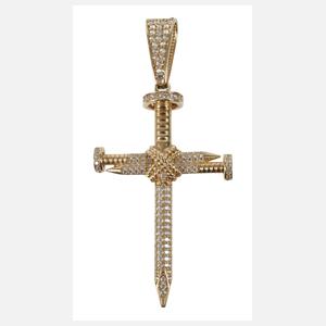 Kreuzanhänger mit Brillanten