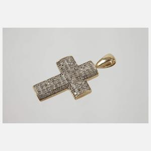 Kreuzanhänger mit Diamantbesatz