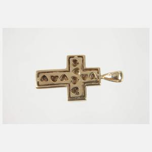 Kreuzanhänger mit Diamantbesatz