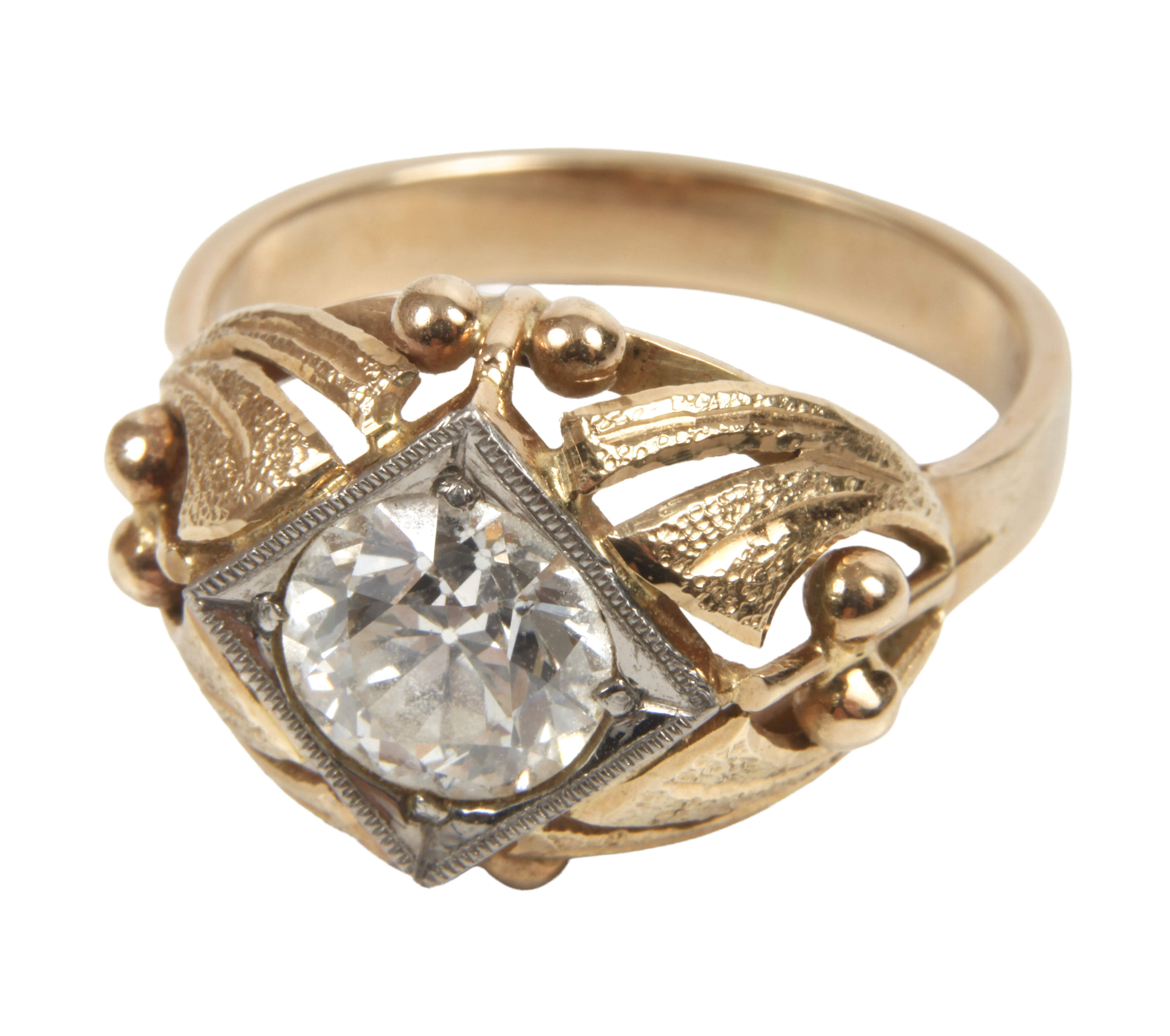Prächtiger Damenring mit Diamant von ca. 1,8 ct