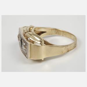 Damenring mit Turmalin und Diamanten