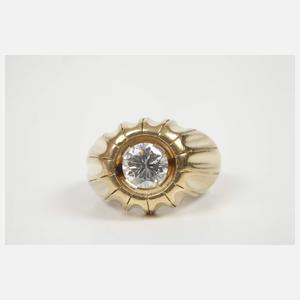 Herrenring mit Brillant von ca. 1,3 ct