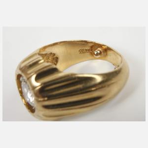 Herrenring mit Brillant von ca. 1,3 ct