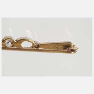 Brosche mit Diamantbesatz