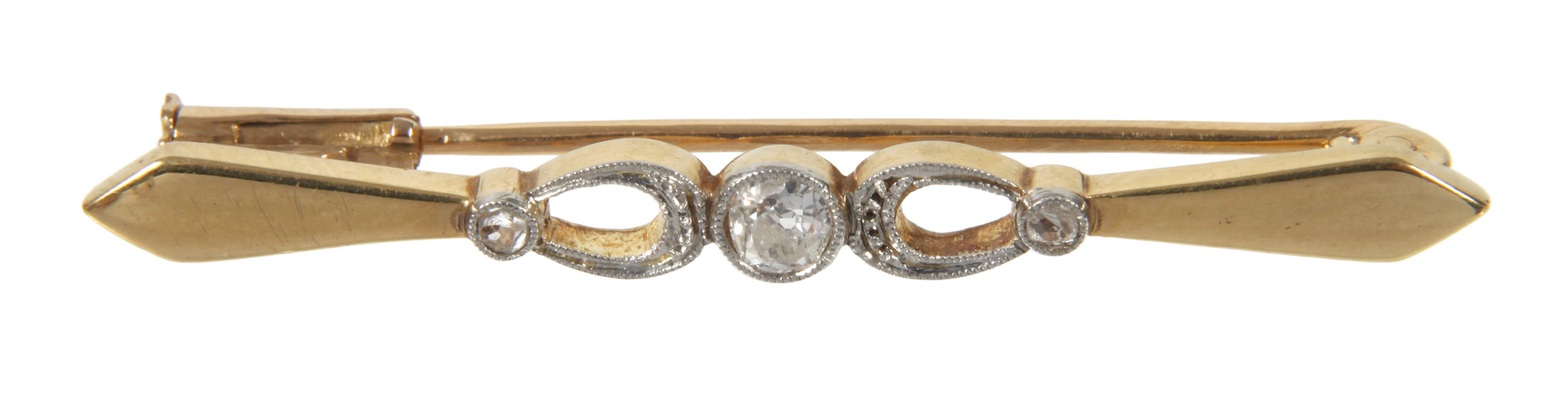 Brosche mit Diamantbesatz