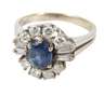 Damenring mit Saphir und Diamanten