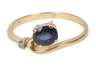 Damenring mit Saphir und Diamant
