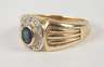 Damenring mit Saphir und Diamanten