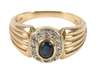 Damenring mit Saphir und Diamanten