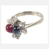 Damenring mit Rubin, Saphir und Diamant111