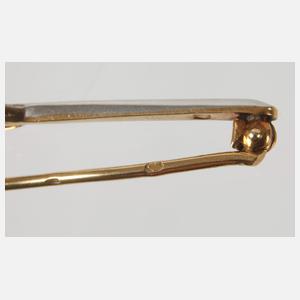 Stabbrosche mit Diamanten und Perlen