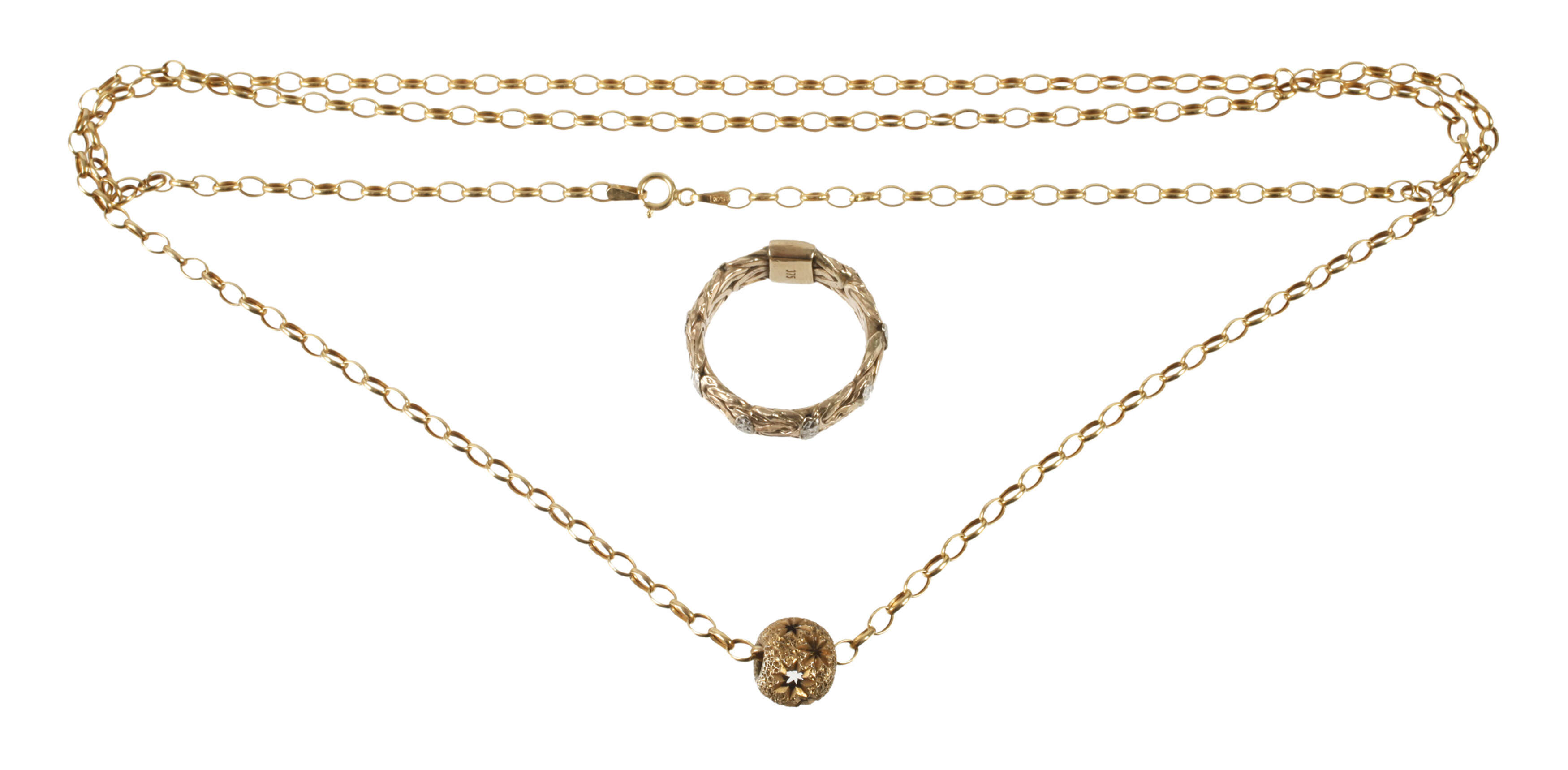 Goldring und Kette