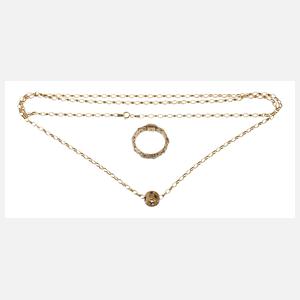 Goldring und Kette