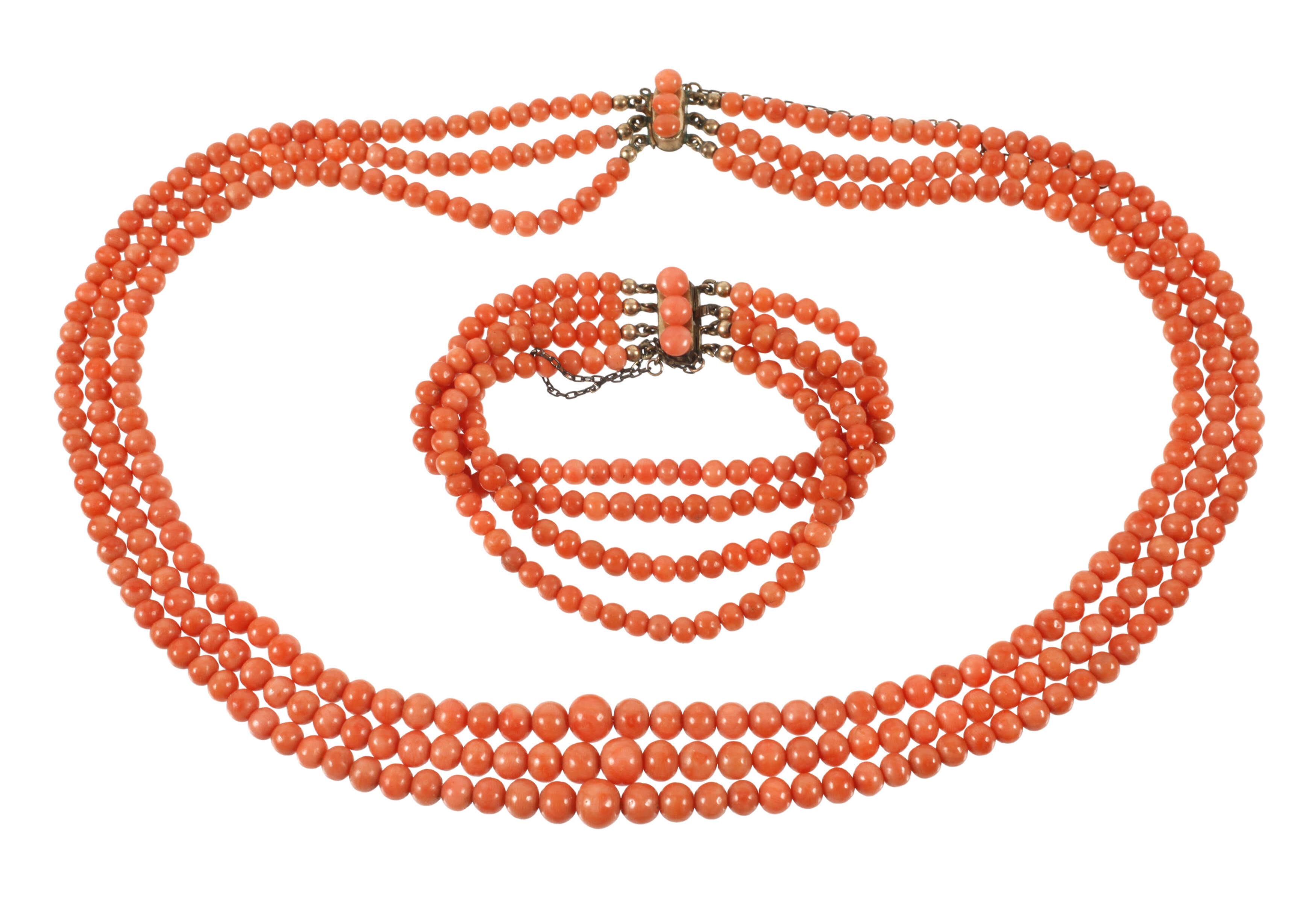 Armband und Collier Koralle