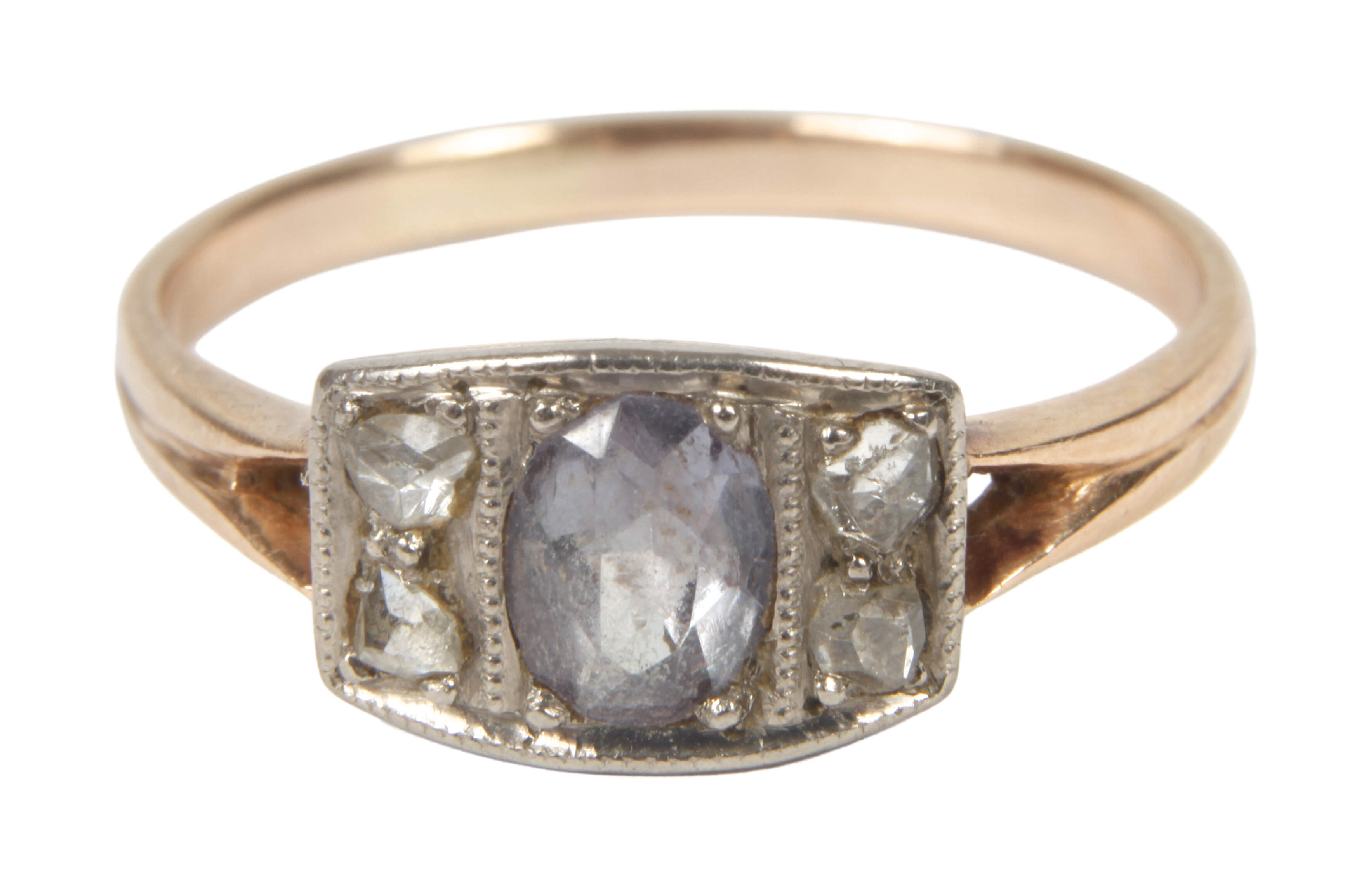 Damenring mit Diamanten und Steinbesatz