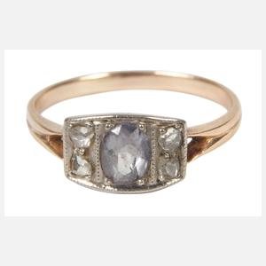 Damenring mit Diamanten und Steinbesatz