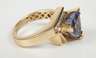 Damenring mit Tansanit und Diamanten