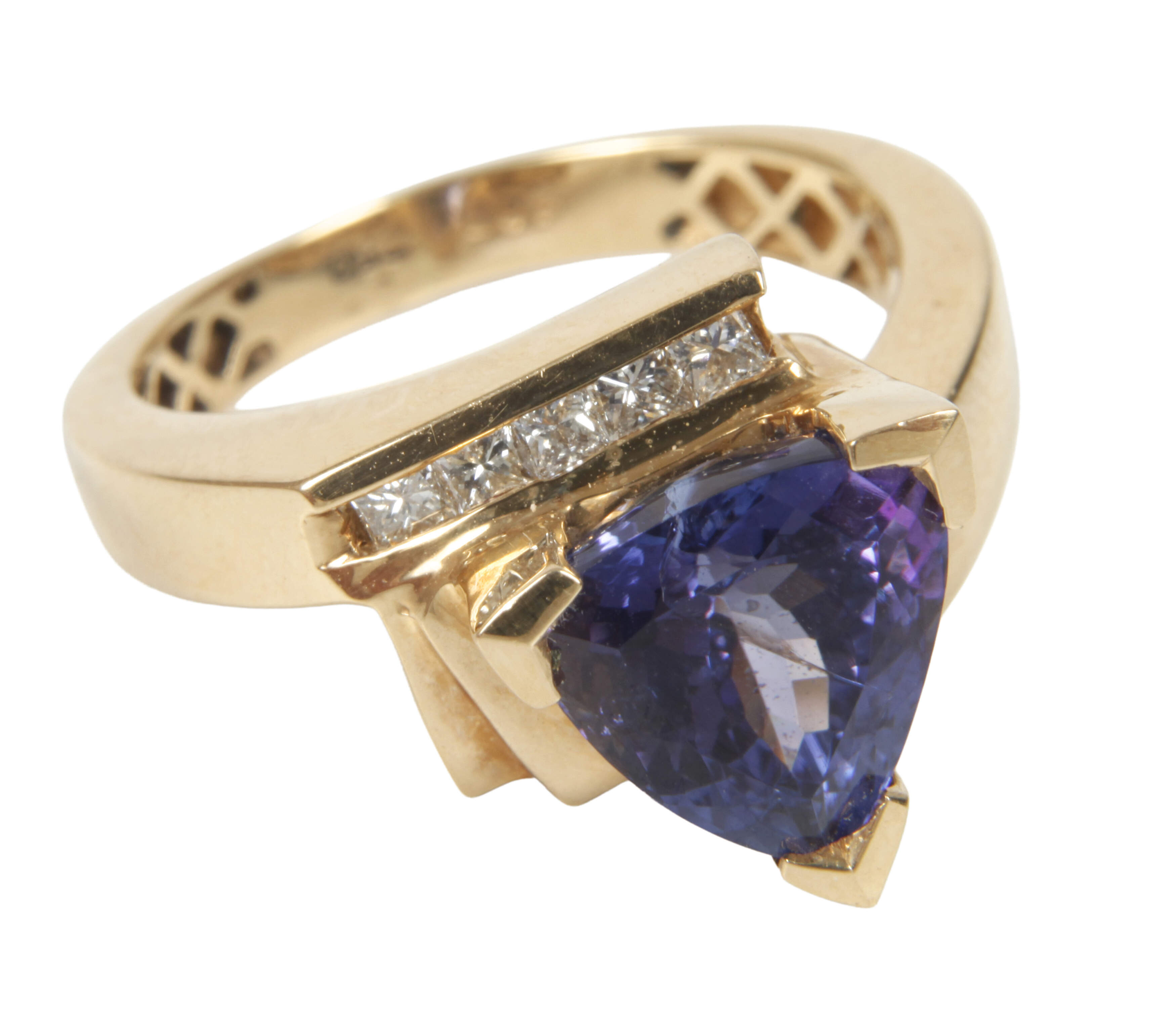 Damenring mit Tansanit und Diamanten