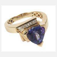 Damenring mit Tansanit und Diamanten111