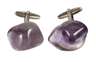Paar Manschettenknöpfe mit Amethysten