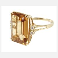 Damenring mit Citrin und Brillanten111