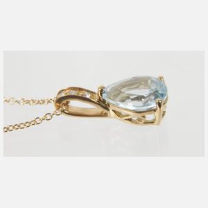 Anhänger mit Topas an Kette