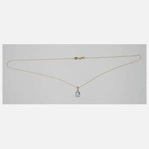 Anhänger mit Topas an Kette